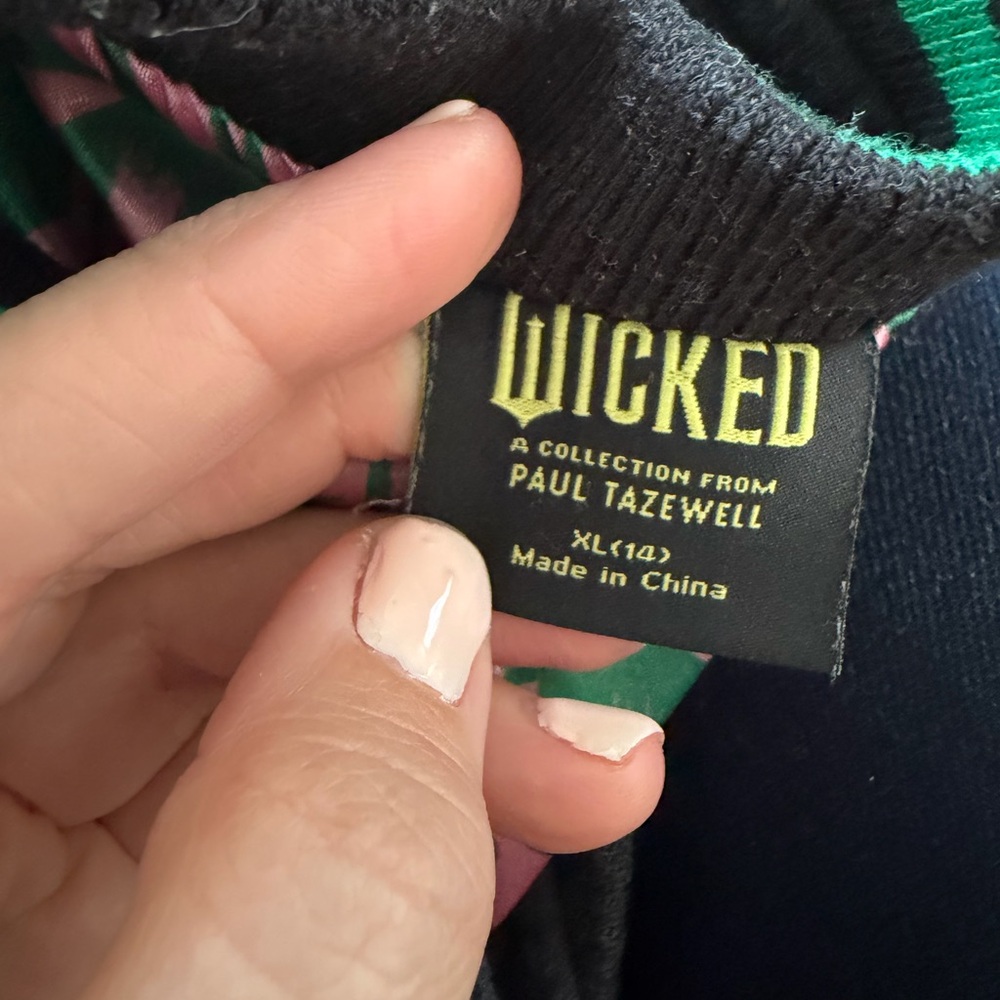 Girls Size XL Wicked Defy Gravity Black Bomber Jacket - Picture 6 of 7